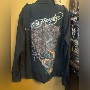 Ed Hardy by Christian Audigier Vintage Button Down Shirt